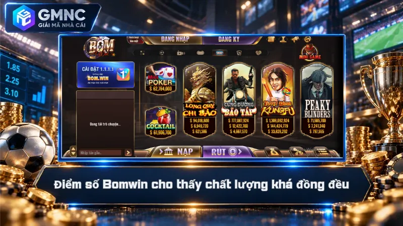 Bomwin – Cổng Game Gây Chú Ý Với Loạt Giá Trị Khác Biệt 5 Điểm số Bomwin cho thấy chất lượng khá đồng đều