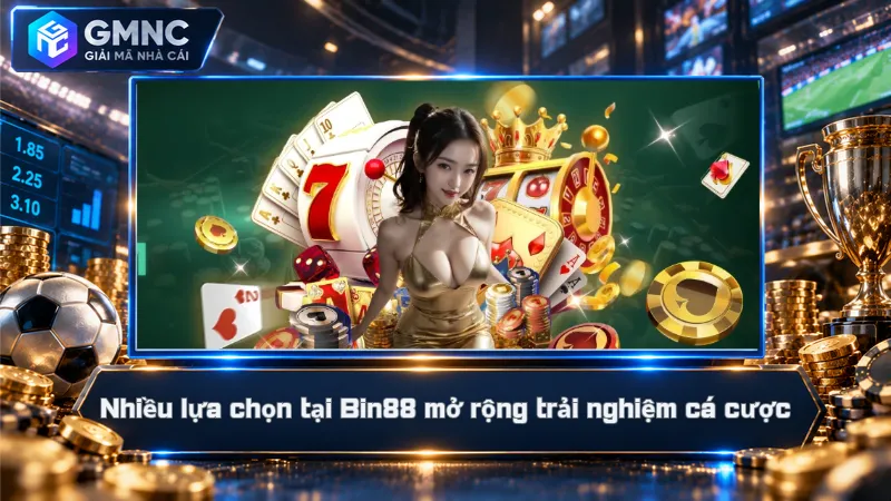 Bin88 – Nhà Cái Hoàn Trả Cao, Bảo Hiểm Cược Đến 1 Tỷ 2 Nhiều lựa chọn tại Bin88 mở rộng trải nghiệm cá cược