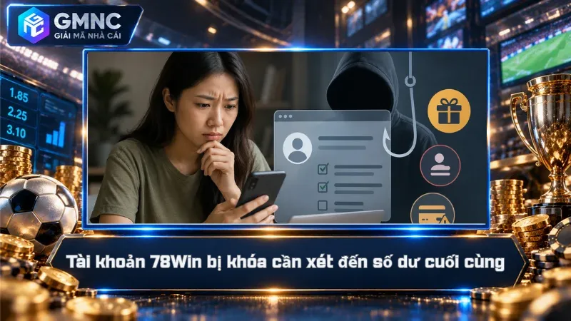 Tài khoản 78Win bị khóa cần xét đến số dư cuối cùng