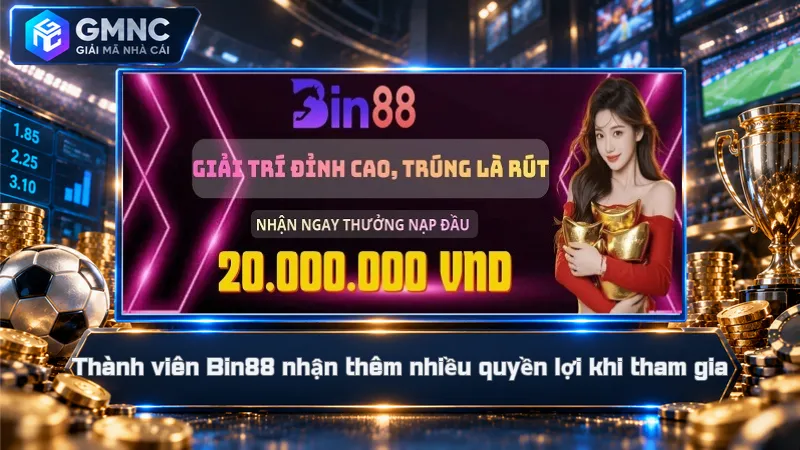 Bin88 – Nhà Cái Hoàn Trả Cao, Bảo Hiểm Cược Đến 1 Tỷ 3 Thành viên Bin88 nhận thêm nhiều quyền lợi khi tham gia