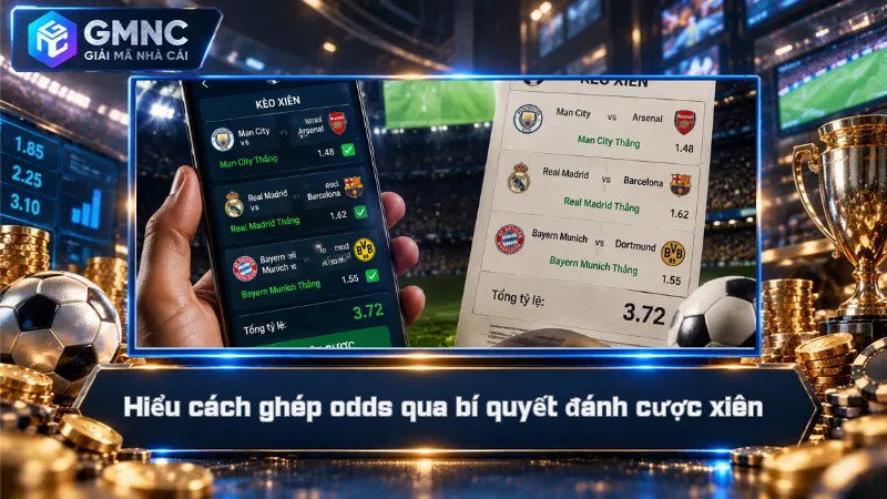 Hiểu cách ghép odds qua bí quyết đánh cược xiên