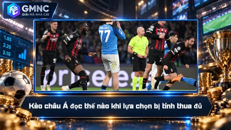 Kèo châu Á đọc thế nào khi lựa chọn bị tính thua đủ