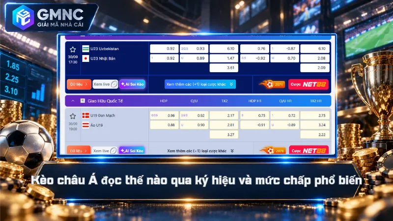 Kèo châu Á đọc thế nào qua ký hiệu và mức chấp phổ biến