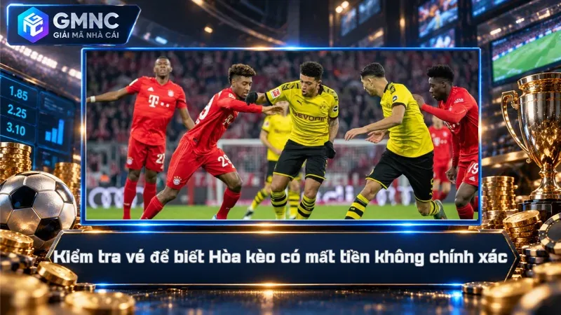 Kiểm tra vé để biết Hòa kèo có mất tiền không chính xác