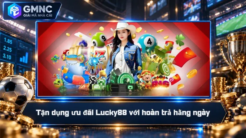 Tận dụng ưu đãi Lucky88 với hoàn trả hằng ngày